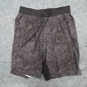 Lululemon Shorts Mens Medium T.H.E. Linerless 9" Gray Tie Dye Gym Workout Run